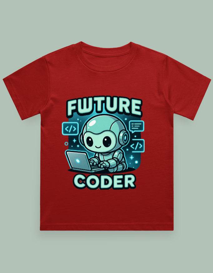 SkyBi Shirts Future Coder Kids Graphic Tee Soft Cotton - SkyBi Shirts