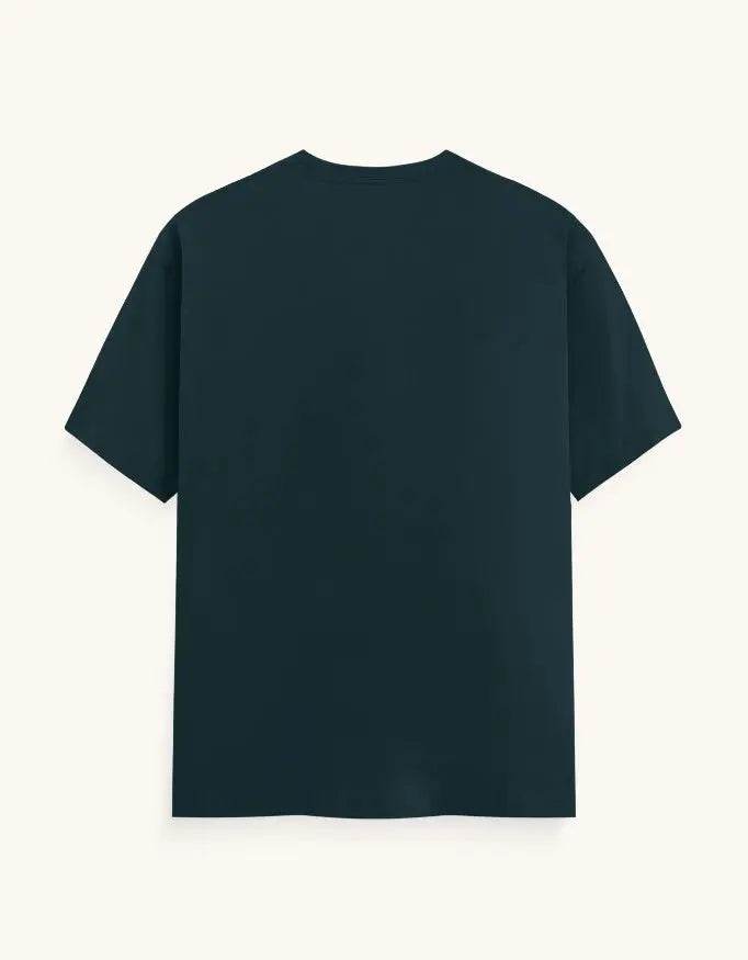 Black Gyana Mudra Yoga Tee by SkyBi Shirts shown from the back with a plain design