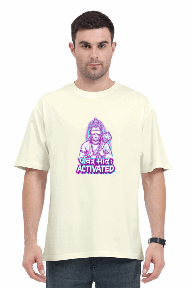 SkyBi Shirts Hanuman Graphic Oversized T-Shirt 240 GSM Heavyweight Cotton - SkyBi Shirts