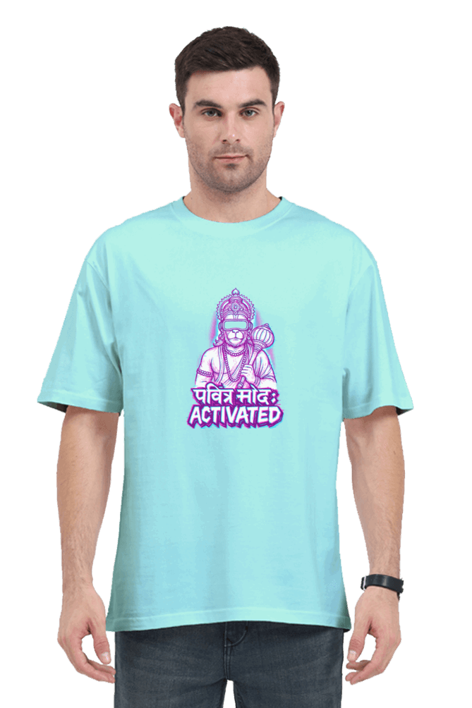 SkyBi Shirts Hanuman Graphic Oversized T-Shirt 240 GSM Heavyweight Cotton - SkyBi Shirts