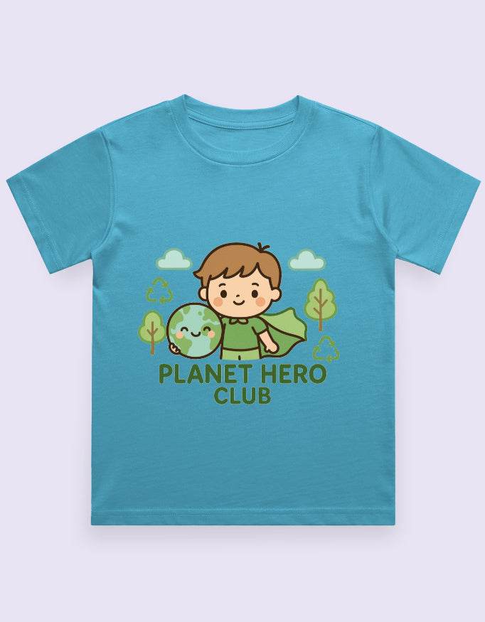 SkyBi Shirts Kids Eco Friendly Graphic Tee – Planet Hero - SkyBi Shirts
