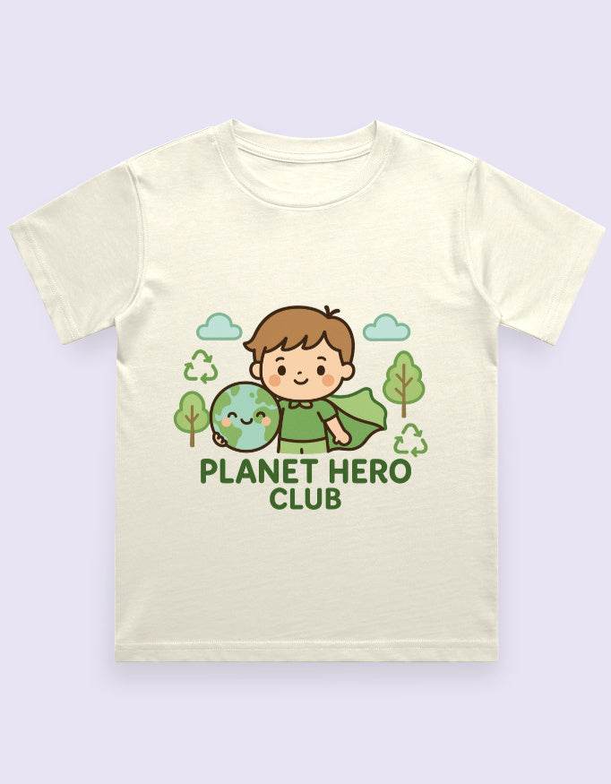 SkyBi Shirts Kids Eco Friendly Graphic Tee – Planet Hero - SkyBi Shirts