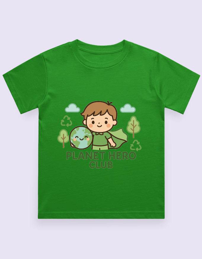 SkyBi Shirts Kids Eco Friendly Graphic Tee – Planet Hero - SkyBi Shirts