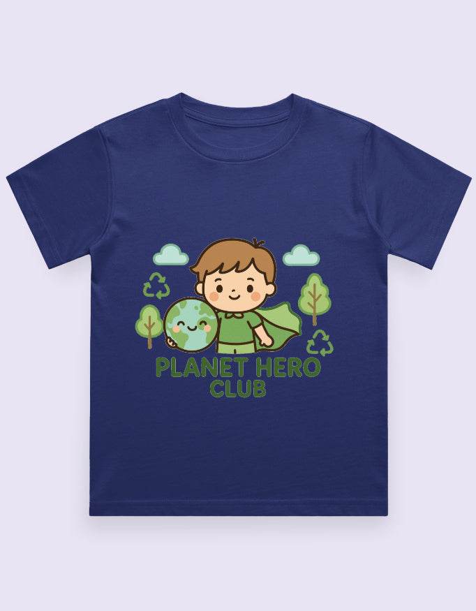 SkyBi Shirts Kids Eco Friendly Graphic Tee – Planet Hero - SkyBi Shirts