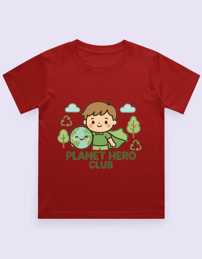 SkyBi Shirts Kids Eco Friendly Graphic Tee – Planet Hero - SkyBi Shirts