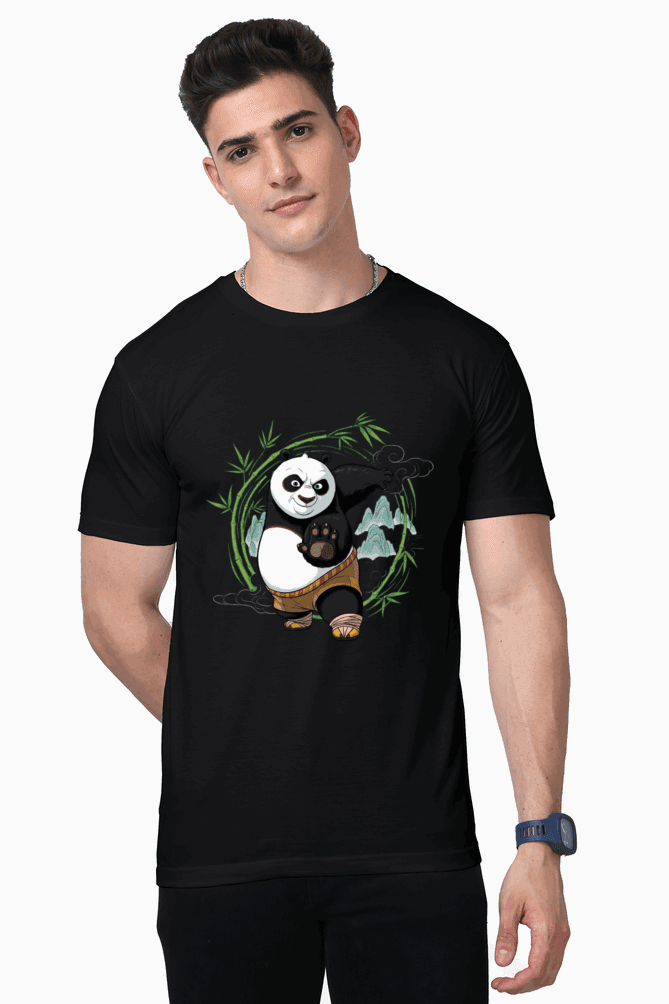 SkyBi Kunfu Paanda Unisex Premium Supima Cotton Tshirts - SkyBi Shirts