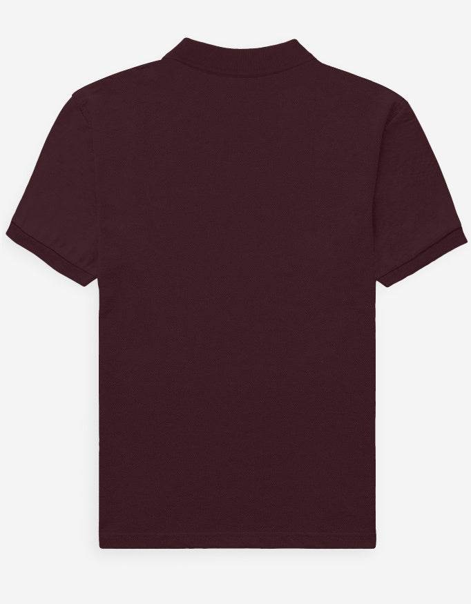 SkyBi Shirts Maroon Men's Polo Shirt - Premium Cotton - SkyBi Shirts
