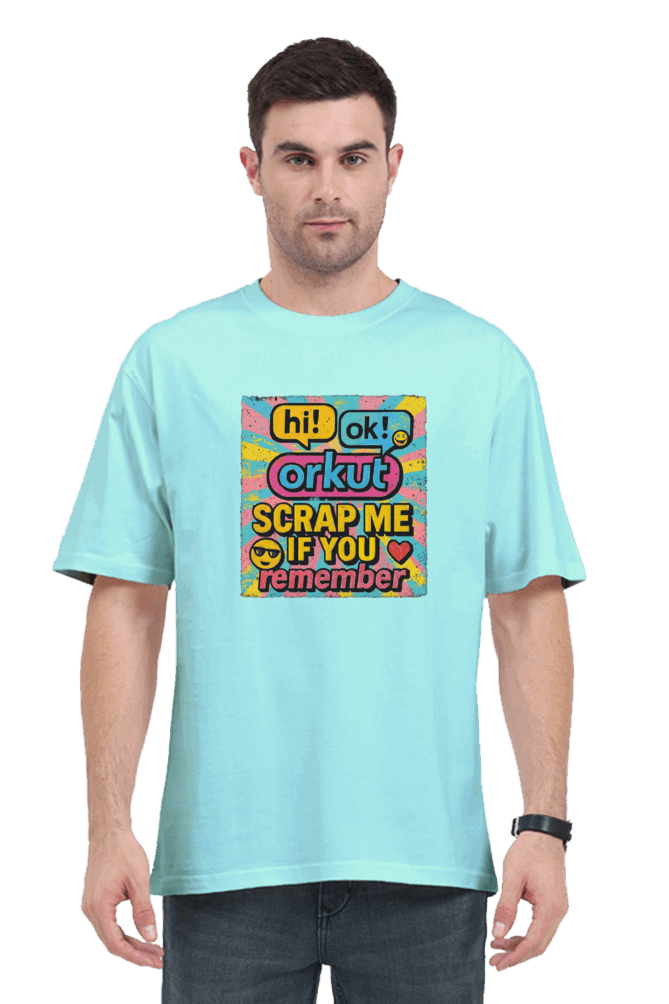 SkyBi Shirts Y2K Orkut Oversized T-Shirt 240 GSM Heavyweight Cotton - SkyBi Shirts