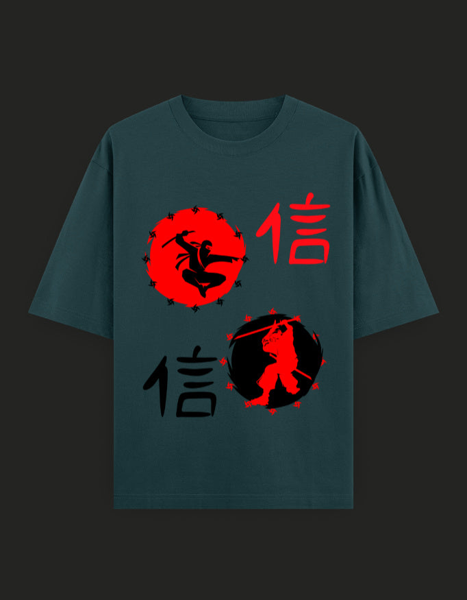SkyBi Shirts Oversized T-Shirt 240 GSM Heavyweight Cotton - SkyBi Shirts