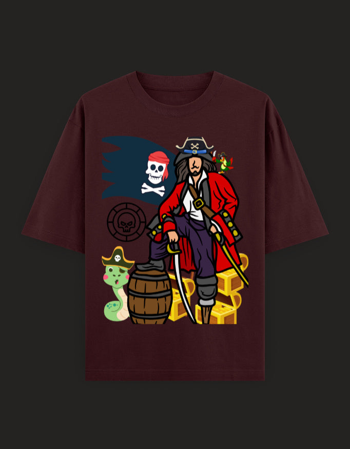 SkyBi Shirts Oversized T-Shirt 240 GSM Heavyweight Cotton - SkyBi Shirts