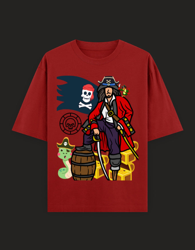 SkyBi Shirts Oversized T-Shirt 240 GSM Heavyweight Cotton - SkyBi Shirts