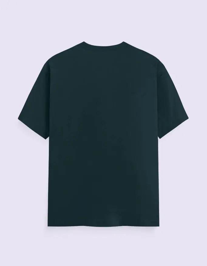 Plain black Spiritual Yoga Tee by SkyBi Shirts displayed from the back on a light background