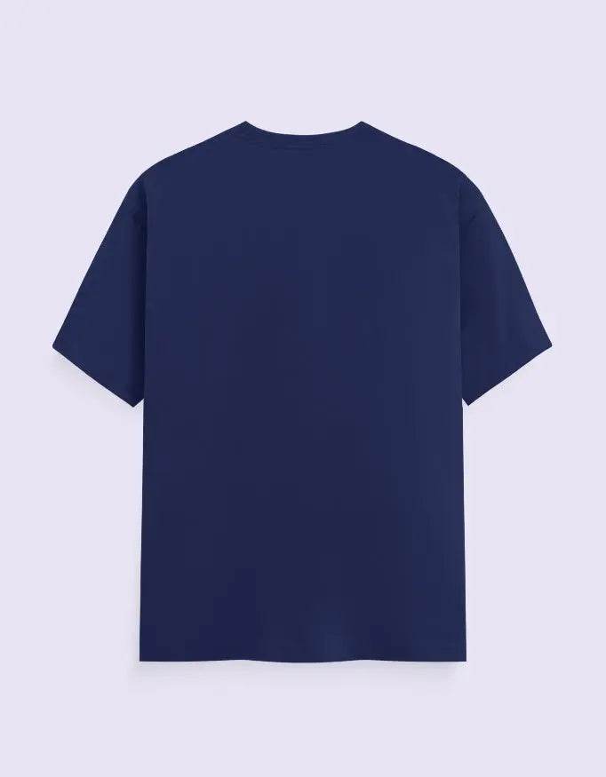 Navy blue plain Spiritual Yoga Tee short sleeve shirt from SkyBi Shirts back view