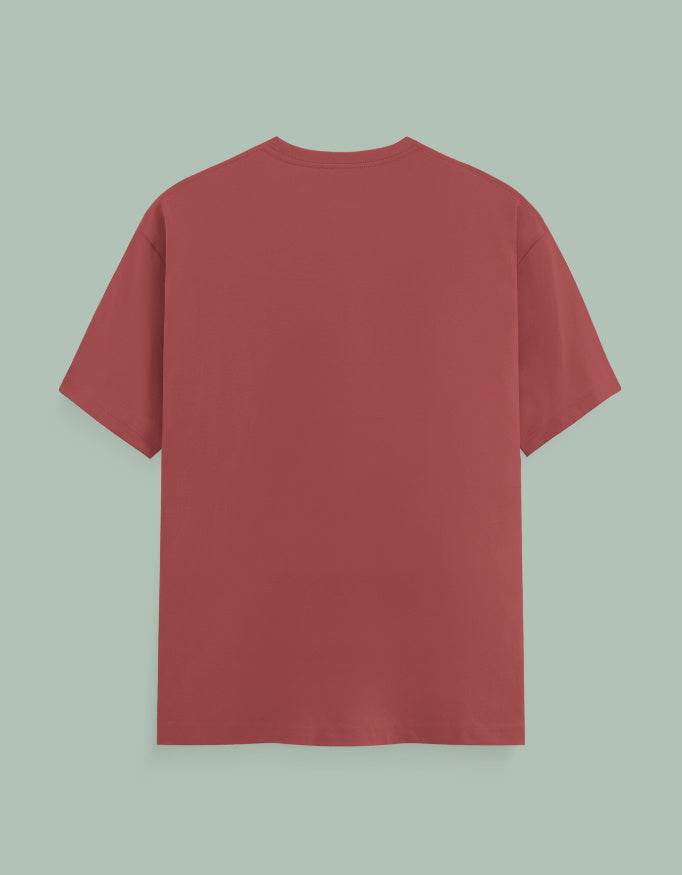 Back view of a solid dusty rose Surya Yantra Yoga Tee by SkyBi Shirts with short sleeves