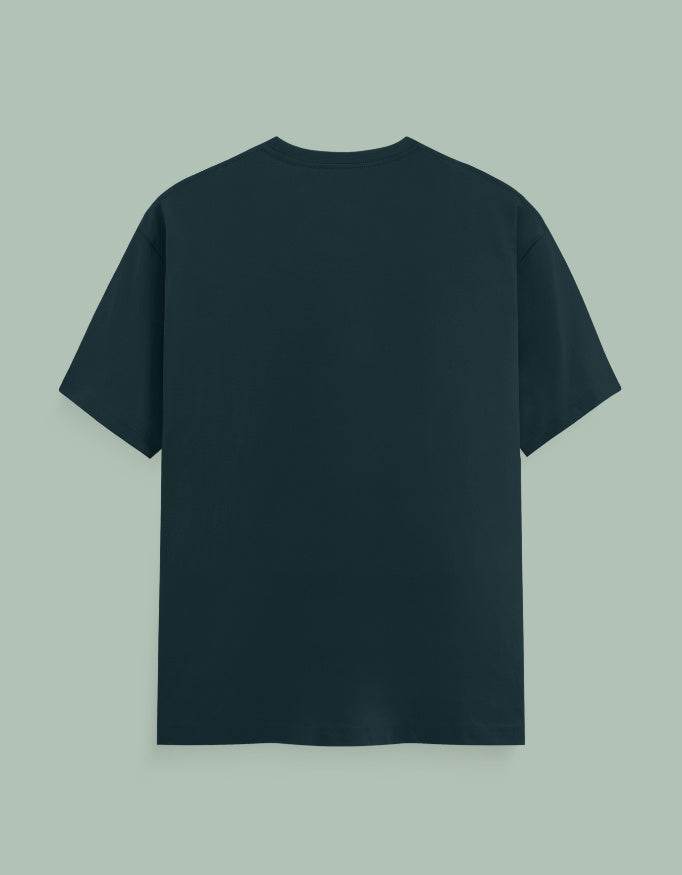 Back view of black Trishul Yoga Tee by SkyBi Shirts with a classic fit and short sleeves