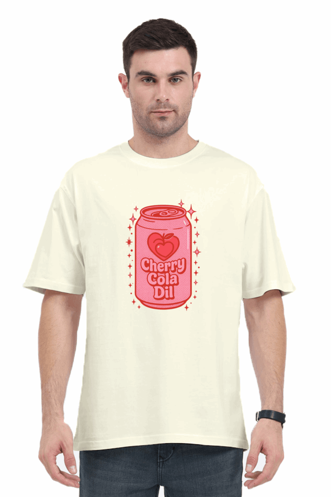 SkyBi Shirts Y2K Cherry Soda Can Oversized T-Shirt 240 GSM Heavyweight Cotton - SkyBi Shirts