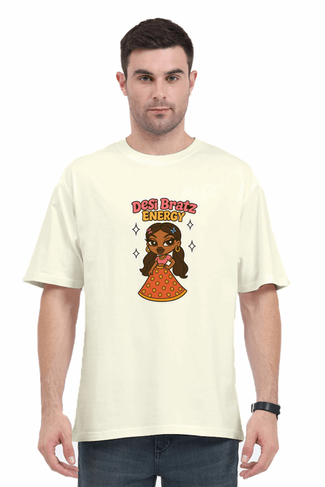 SkyBi Shirts Y2K Desi Brat Oversized T-Shirt 240 GSM Heavyweight Cotton - SkyBi Shirts