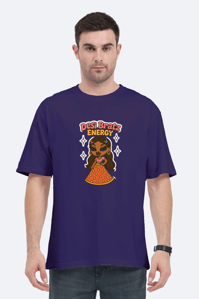 SkyBi Shirts Y2K Desi Brat Oversized T-Shirt 240 GSM Heavyweight Cotton - SkyBi Shirts