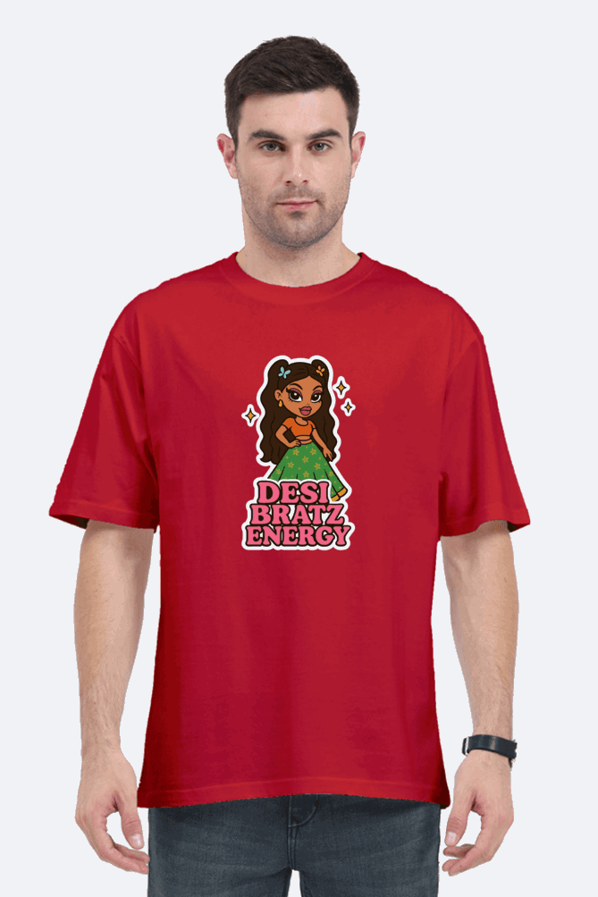 SkyBi Shirts Y2K Desi Bratz Energy Oversized T-Shirt 240 GSM Heavyweight Cotton - SkyBi Shirts